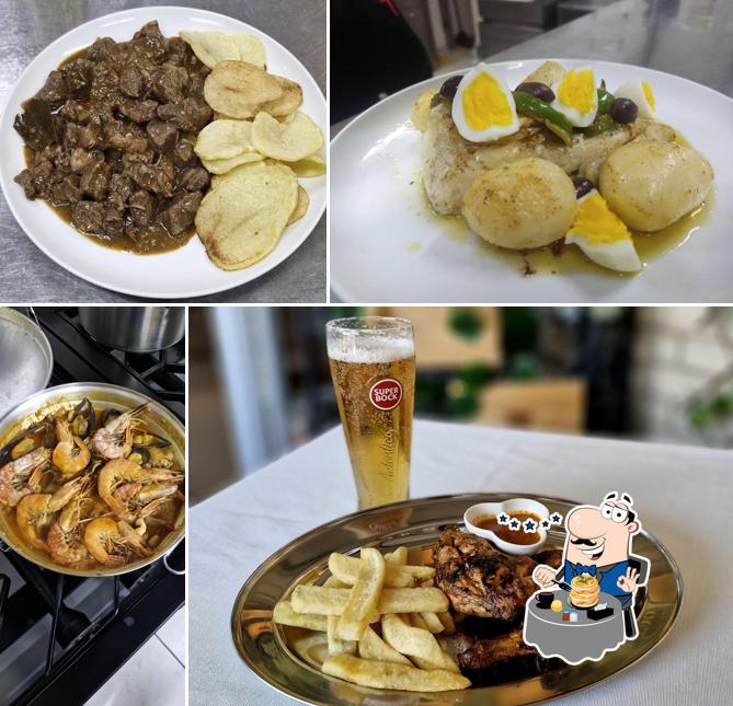 Portuguese meat, potatoes, seafood and grilled chicken dishes